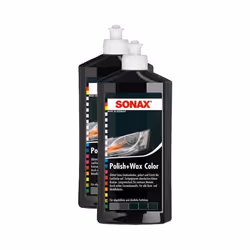 Polish + cire - SONAX - Couleur Noir - Carrosserie - Flacon 500ml - Lot de 2