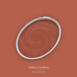 Peinture murale rouge mat The Color Kitchen Simple Safron Dispersion exclusive pour intérieur Haute intensité de 2.5 litres
