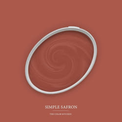 Peinture murale rouge mat The Color Kitchen Simple Safron Dispersion exclusive pour intérieur Haute intensité de 2.5 litres