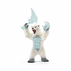schleich ELDRADOR CREATURES Ours du blizzard avec arme, 7 an(s), Bleu, Blanc, Plastique, 1 pièce(s)