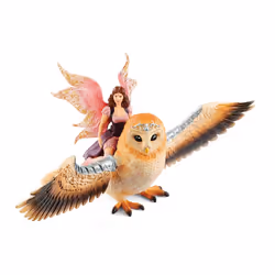 schleich BAYALA Fairy In Flight On Glam-Owl, 5 an(s), Fairy In Flight On Glam-Owl, Multicolore