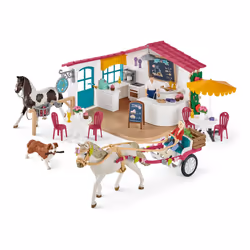 schleich HORSE CLUB Promenade en calèche au Café des cavaliers, Café, 5 an(s), Multicolore