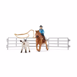 schleich Cowgirl Team Roping Fun, 3 an(s), Multicolore