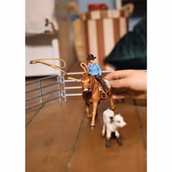 schleich Cowgirl Team Roping Fun