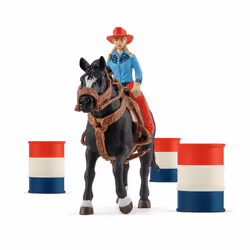 schleich Cowgirl Barrel Racing Fun, 3 an(s), Multicolore
