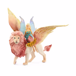 schleich BAYALA Elfe à dos de lion ailé