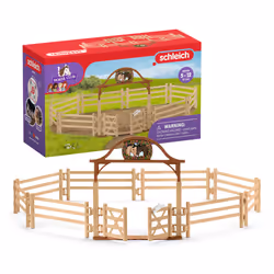 schleich HORSE CLUB Manège avec portail, 5 an(s), Beige, Marron