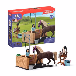 schleich HORSE CLUB Box de lavage pour chevaux Emily & Luna, Animal, 5 an(s), Multicolore