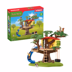 schleich Farm World Cabane aventure dans les arbres, 3 an(s), Multicolore