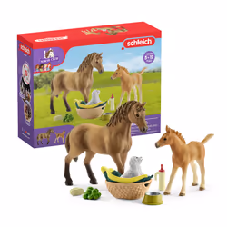 schleich HORSE CLUB Les soins pour bébé animaux d' Sarah, 5 an(s), Multicolore