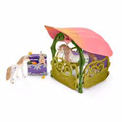 schleich BAYALA Maison-fleur pailletée avec licornes, lac et écurie - Vue supplémentaire 6
