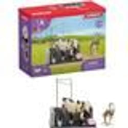 Box Lavage Chevaux avec Figurine Cheval et Cavalier - Coffret de Lavage de Chevaux de 11 Pièces avec Cheval Cavalier et