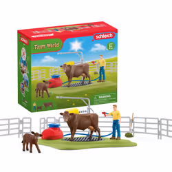 schleich FARM WORLD Station de lavage pour vaches