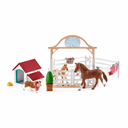 schleich HORSE CLUB chevaux invités d'Hannah avec chienne Ruby - Vue supplémentaire 4