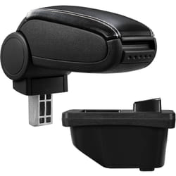 Pro.tec - Accoudoir central pour Peugeot 308 i - avec compartiment - rembourré - cuir-synthétique - noir avec des coutures blancs
