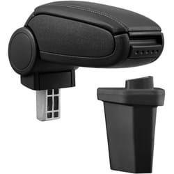Pro.tec Accoudoir central pour Hyundai I20 / 2ème génération - avec compartiment - rembourré - cuir-synthétique - noir avec des coutures noirs