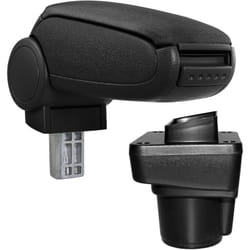 Pro.tec - Accoudoir central console - avec compartiment - rembourré - textile - noir