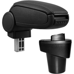 Pro.tec - Accoudoir central avec compartiment Similicuir Noir avec Couture Noir