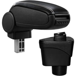 Pro.tec - Accoudoir central - avec compartiment - rembourré - similicuir - noir avec coutures rouges 57469007