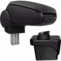 Accoudoir central console Adapté pour Volkswagen Polo VI matériel : textile couleur : noir - Support de bras rembourré - Cons ...