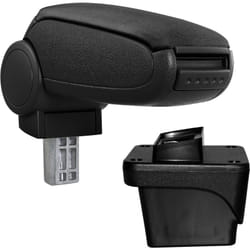 Pro.tec - Accoudoir central console avec compartiment rembourré Textile Noir