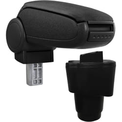 Pro.tec - Accoudoir Central Rembourré avec Compartiment de Rangement pour Dacia Sandero ii 2ème Génération à partir de l'Année 2012 Textile Noir [ ]