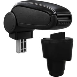 Pro.tec - Accoudoir Central Rembourré avec Compartiment de Rangement pour Dacia Sandero ii 2ème Génération à partir de l'Année 2012 Similicuir Noir