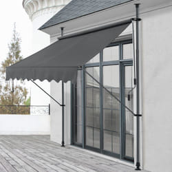 Brise-Soleil Pare-Soleil Acier Polyester 250x118x205-300cm Anthracite Gris [ Pro.tec