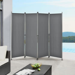 Brise-vue Modica à 4 Panneaux Polyester 215 x 170 cm Gris Ardoise [ Pro.tec
