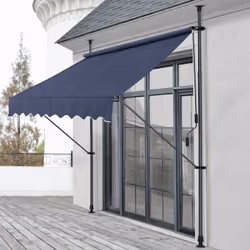 Auvent rétractable Ce store banne manuel est un choix parfait pour ombrager votre terrasse ou balcon. Une solution téléscopiq ...