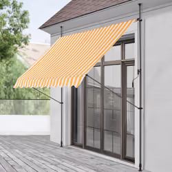 Auvent rétractable Ce store banne manuel est un choix parfait pour ombrager votre terrasse ou balcon. Une solution téléscopiq ...