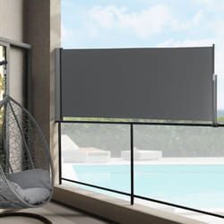Store pour Balcon Mulhacén Latéral Acier Polyester 120 x 300 cm Gris [ Pro.tec