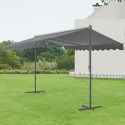 Store banne autoportant Selenizza à double pente 600 x 300 x 260 cm gris foncé [ Pro.tec