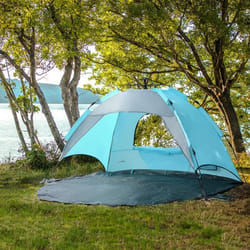Tente de plage Mullsjö montage instantané 215 x 135 x 140 cm bleu clair gris foncé