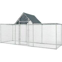 Enclos Extérieur Arguin Volière 300 x 100 x 100 - 150 cm Argent Vert [ Pro.tec