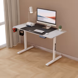 Bureau réglable en hauteur La hauteur de cette table est réglable en hauteur par l'appui de touche. Ainsi vous pouvez créer u ...