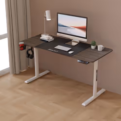 Bureau réglable en hauteur La hauteur de cette table est réglable en hauteur par l'appui de touche. Ainsi vous pouvez créer u ...