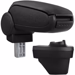 Accoudoir central console spécifique pour : Renault Clio V / Clio 5 (2019) matériel : tissu (textile) couleur : noir avec cou ...