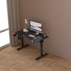 Pro.tec - Bureau électrique à hauteur réglable Stryn assis debout rectangulaire 120 x 60 cm noir [ ]