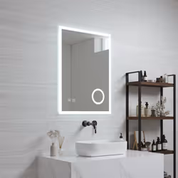 Miroir LED Notre miroir stylé crée une ambiance agréable dans votre salle de bain. Équipé de trois niveaux d'éclairage - blan ...