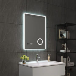 Miroir led Lizzano pour salle de bain 70 x 50 cm blanc Pro.tec