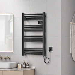 Pro.tec - Sèche-serviettes électrique Follo avec radiateur 96 x 54 cm 500W noir