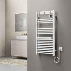 Sèche-serviettes électrique Uvdal avec radiateur 105 x 50 cm 500W blanc Pro.tec