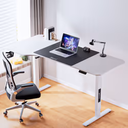 Bureau électrique à hauteur réglable La hauteur de cette table peut être réglée sans effort et vite, par une simple pression  ...