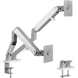Support double d'écran Selbu jusqu'à 32 pouces vesa 75/100 argent mat Pro.tec