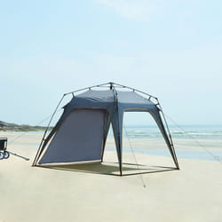 Tonnelle de jardin avec guirlande led Barendrecht 250 x 250 x 190 cm gris Pro.tec