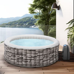 Pro.tec - Spa gonflable Carosino pour 6 personnes aspect pierre gris