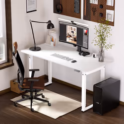 Bureau électrique à hauteur réglable Kirkkonummi 160 x 75 cm blanc