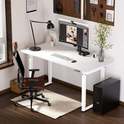 Bureau électrique à hauteur réglable Kirkkonummi 160 x 75 cm blanc