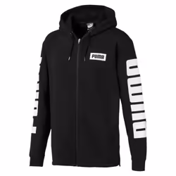 PUMA Rebel FZ TR, Adulte, Mâle, Sweat à capuche, Noir, S, SML